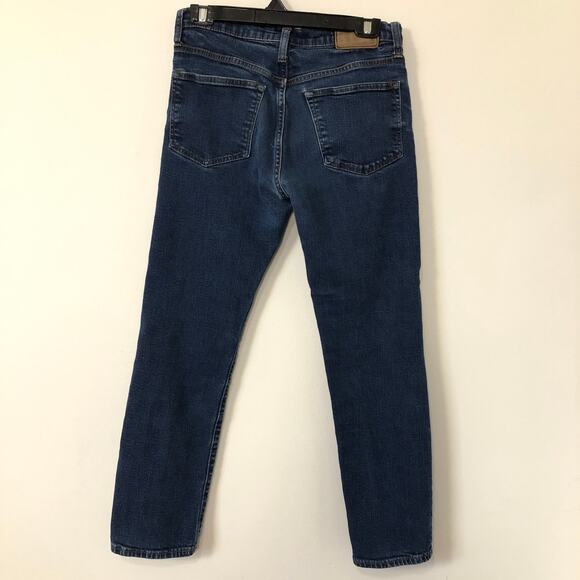 J.Crew Dark Wash Slim Straight Jeans W30 L30 Mide Rise Stretch Quiet Luxury - Picture 4 of 11